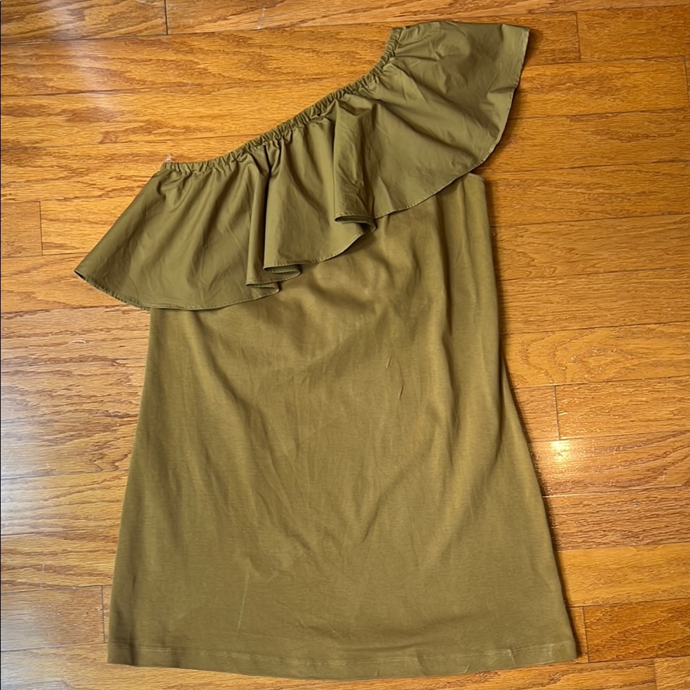 Brown Off-Shoulder Dress, A New Day, Size XL